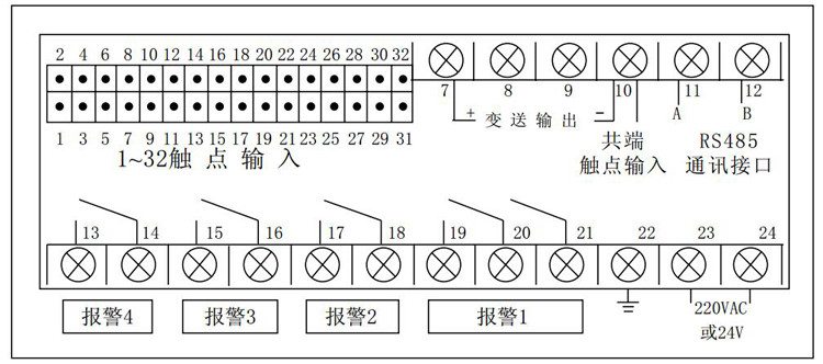 智能電接點液位顯示(shì)控制(zhì)儀接(jiē)線指南